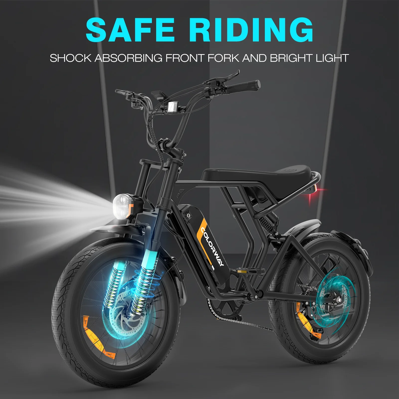 750W 20"x4.0 Fat Tire Electric Bike, 48V 15Ah Battery, Off-road E-Bike for Adults, UL2849 Certified(BLACK BLACK-48V/15Ah) - Image 9