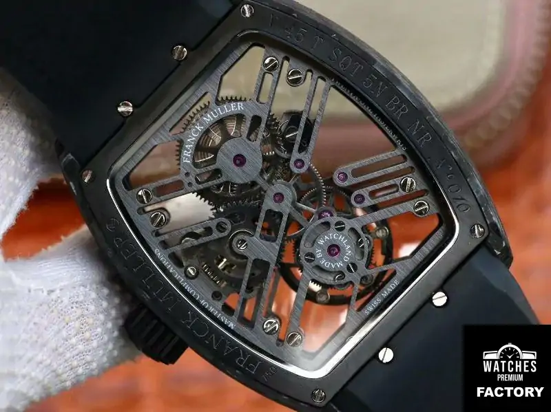 Franck Muller Vanguard Skeleton V45 T SQT Tourbillon Skeleton Dial
