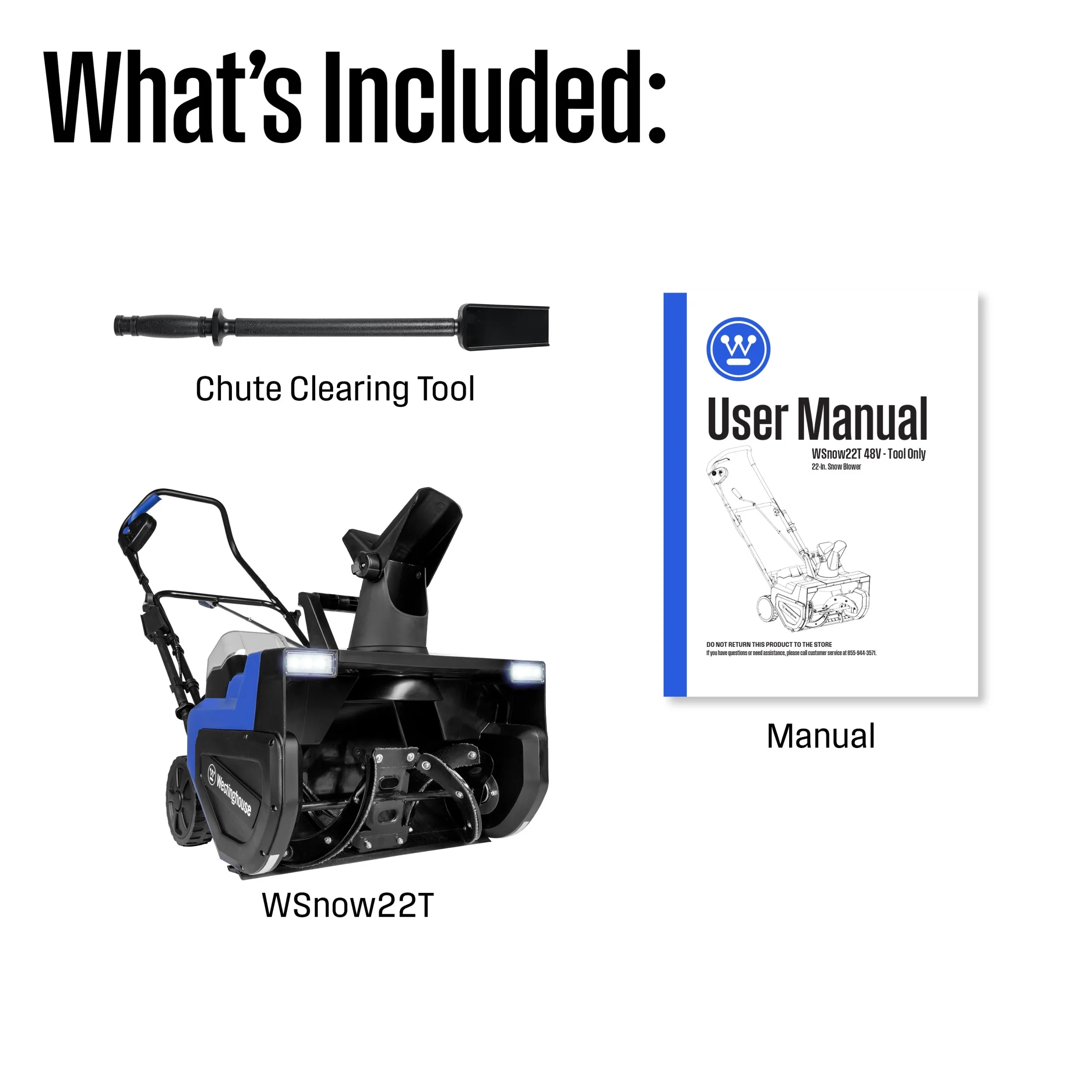 WSnow22T 48V Cordless Snow Blower 22 Inch Tool, Steel Auger, Brushless Motor, 25ft Throwing Distance, Plows 840lbs/min, Compatible with Snow Joe Batteries (Battery Charger Not Included) - Image 3