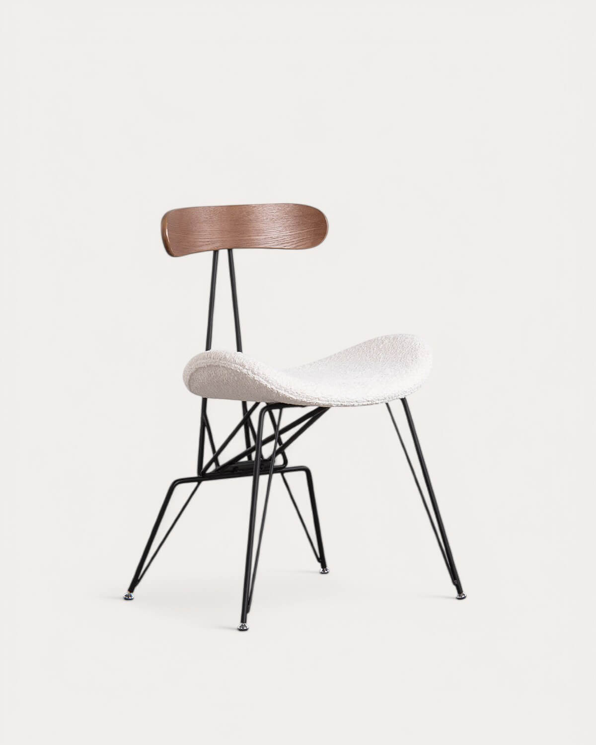 Brunela - Pack 4 Sillas de Comedor de Tela y Madera Brunela