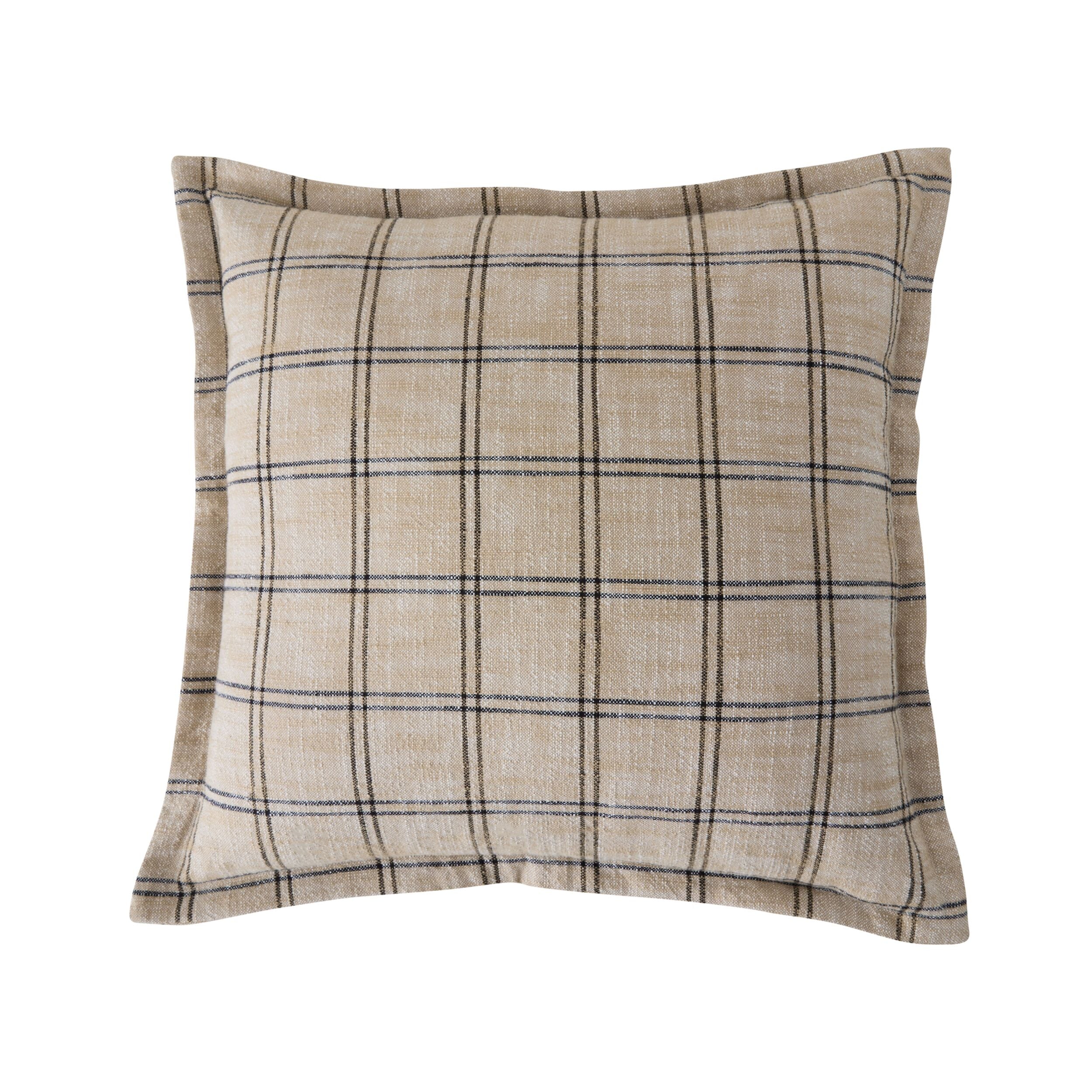 Loft Grid Check Cushion Latte 50cm