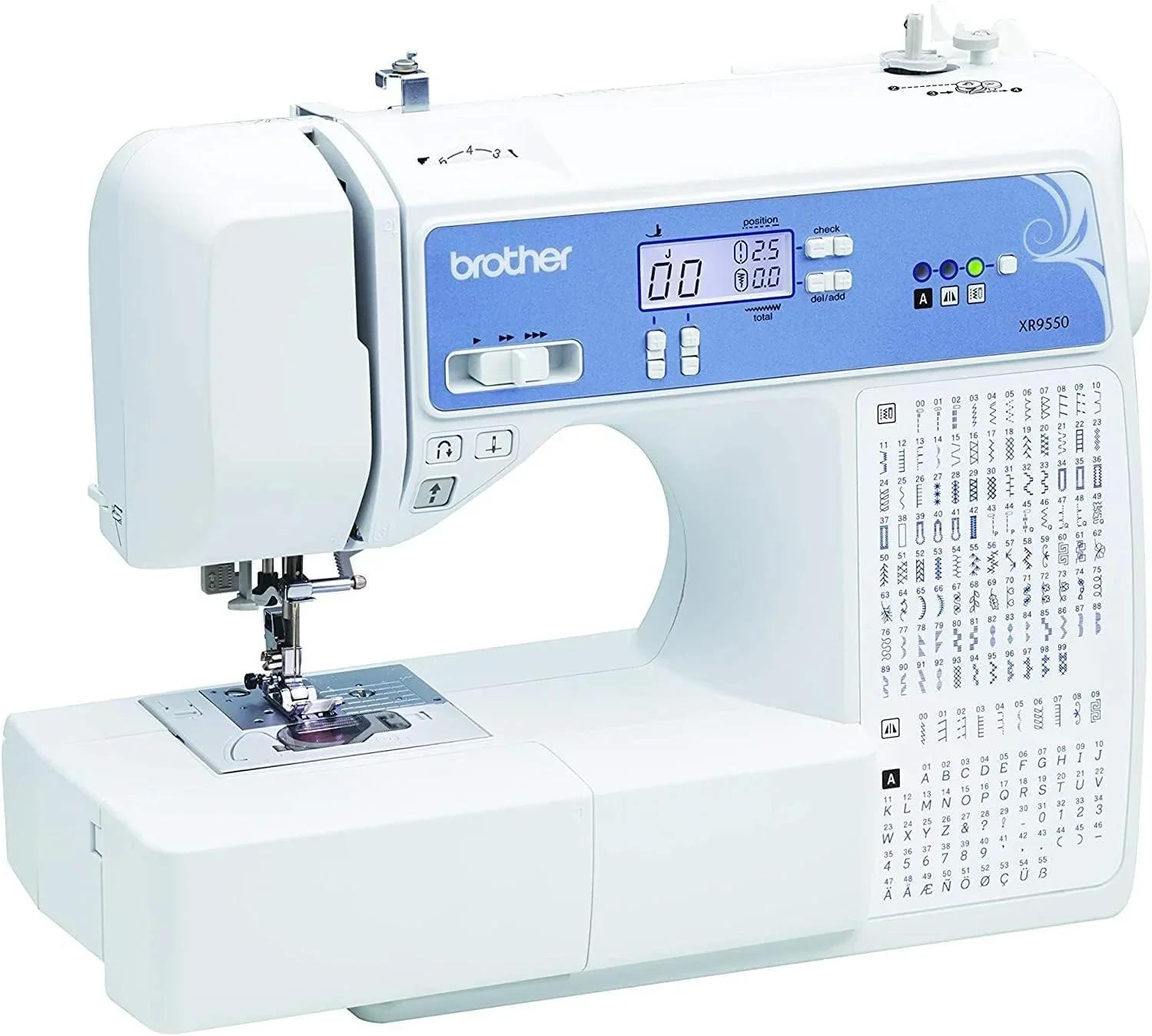 Machine à coudre et à quilter Brother informatisée, 165 points intégrés, écran LCD, large table