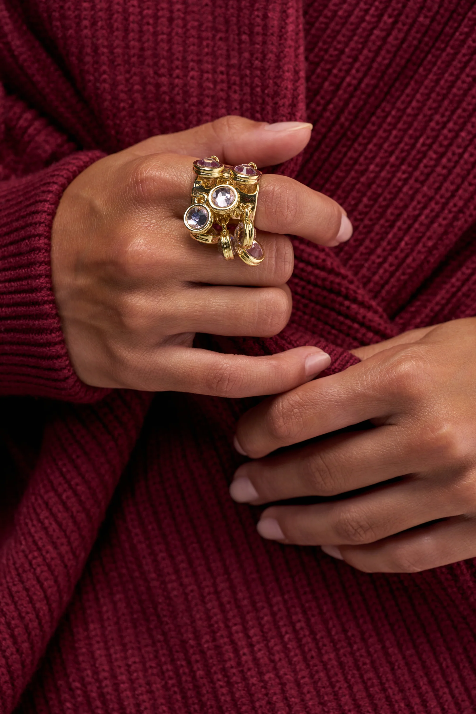 GILDED GEM CLUSTER RING - Akira Store