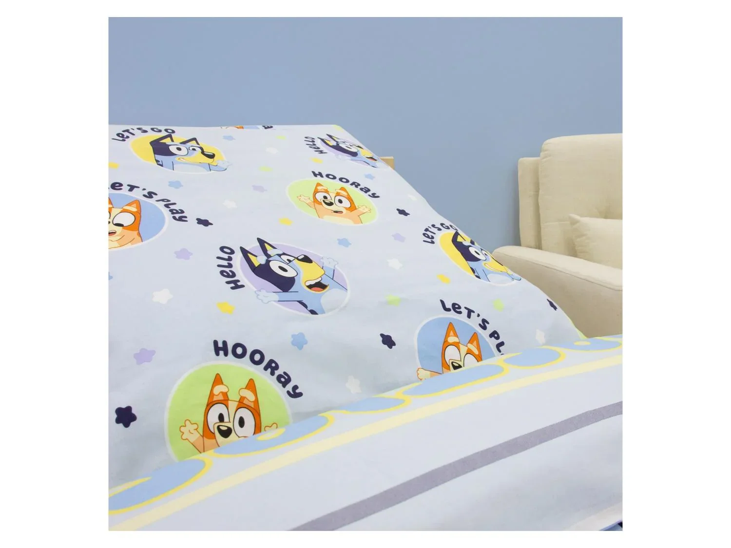 Parure de lit double face pour enfant, 140 x 200 cm