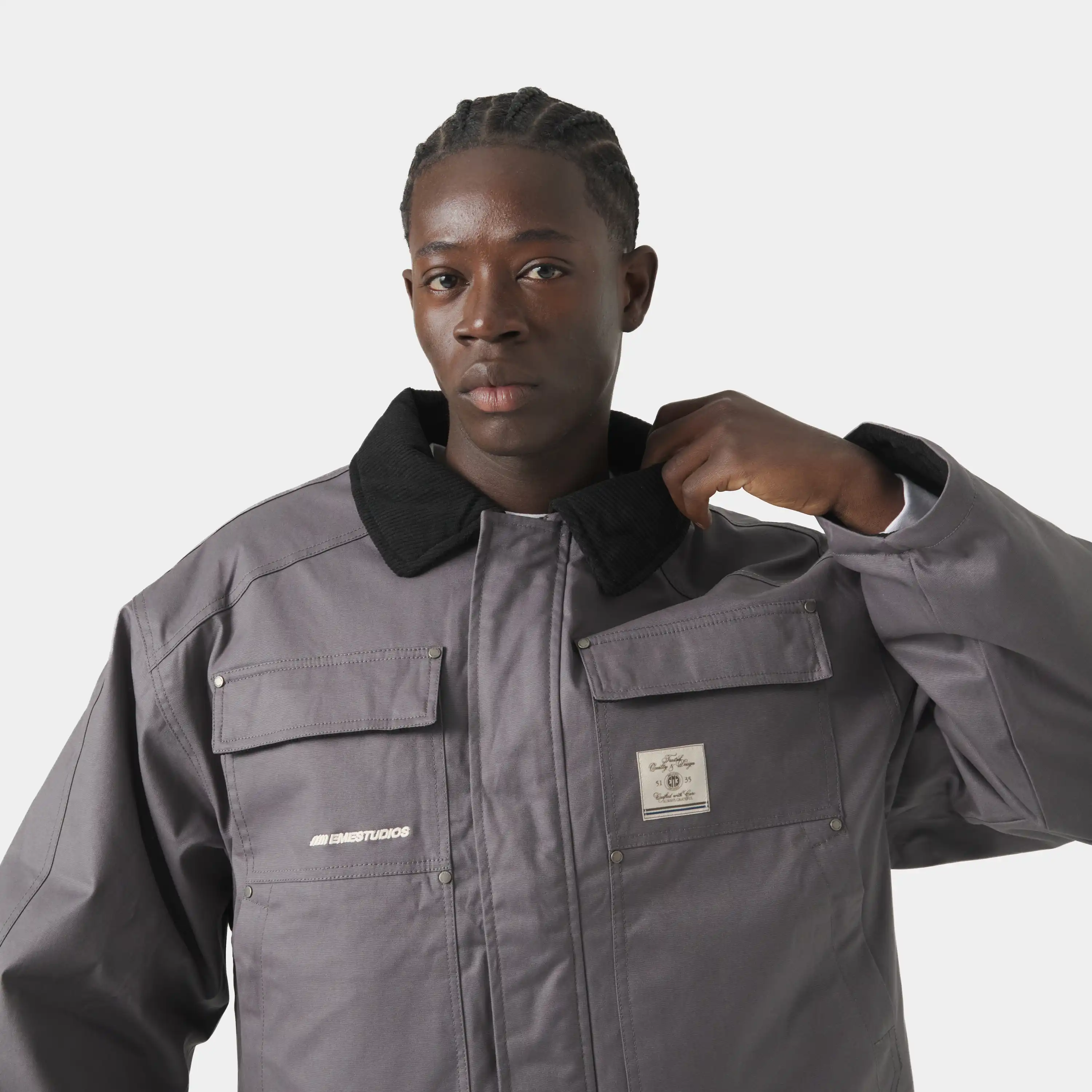Ethos Grey Boxy Coat
