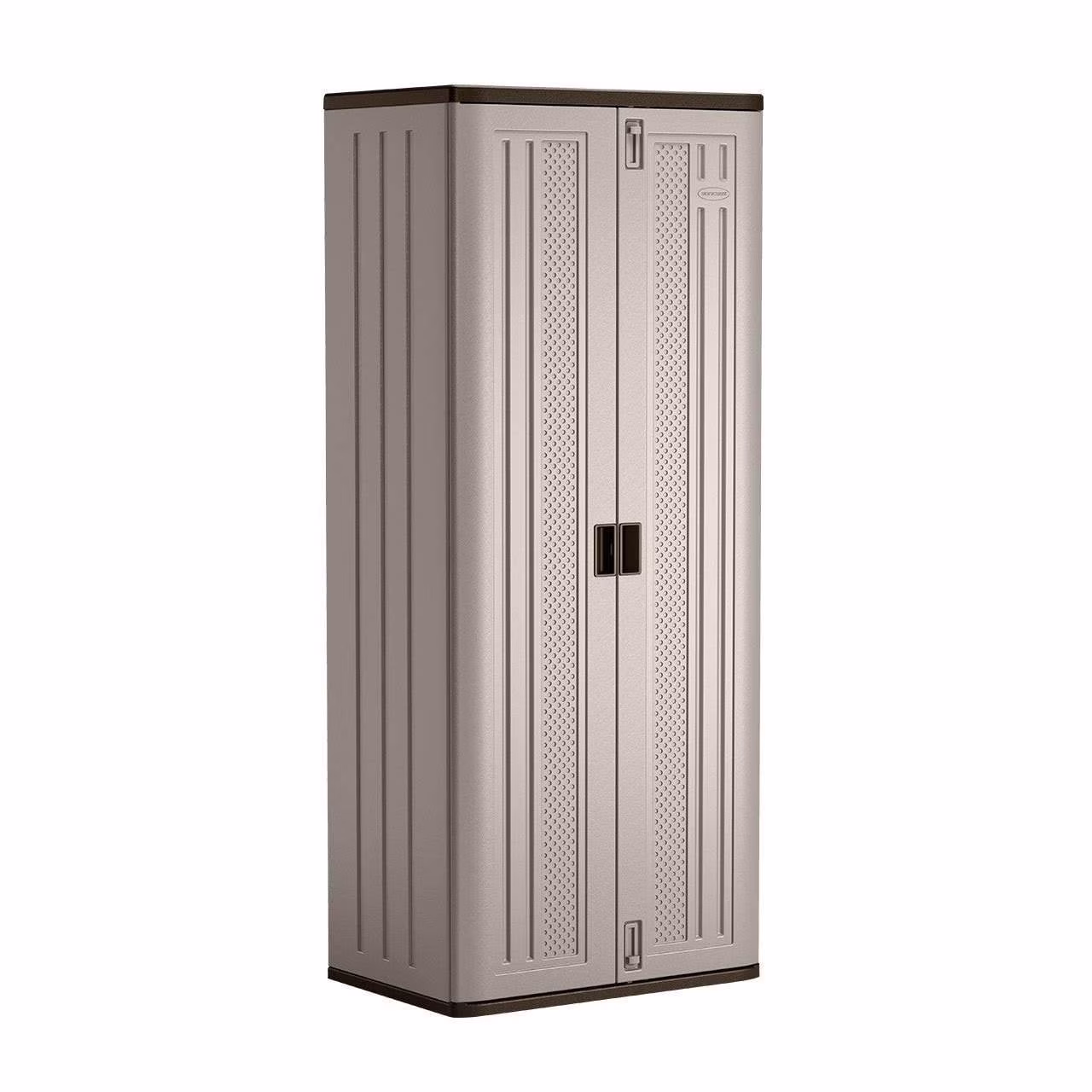 Suncast 3 - Shelf Resin Base Garage Cabinet Locker, Gray