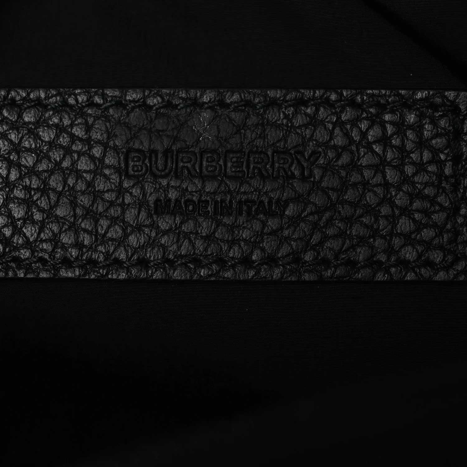 Nylon Jacquard Check Belt Bag Black