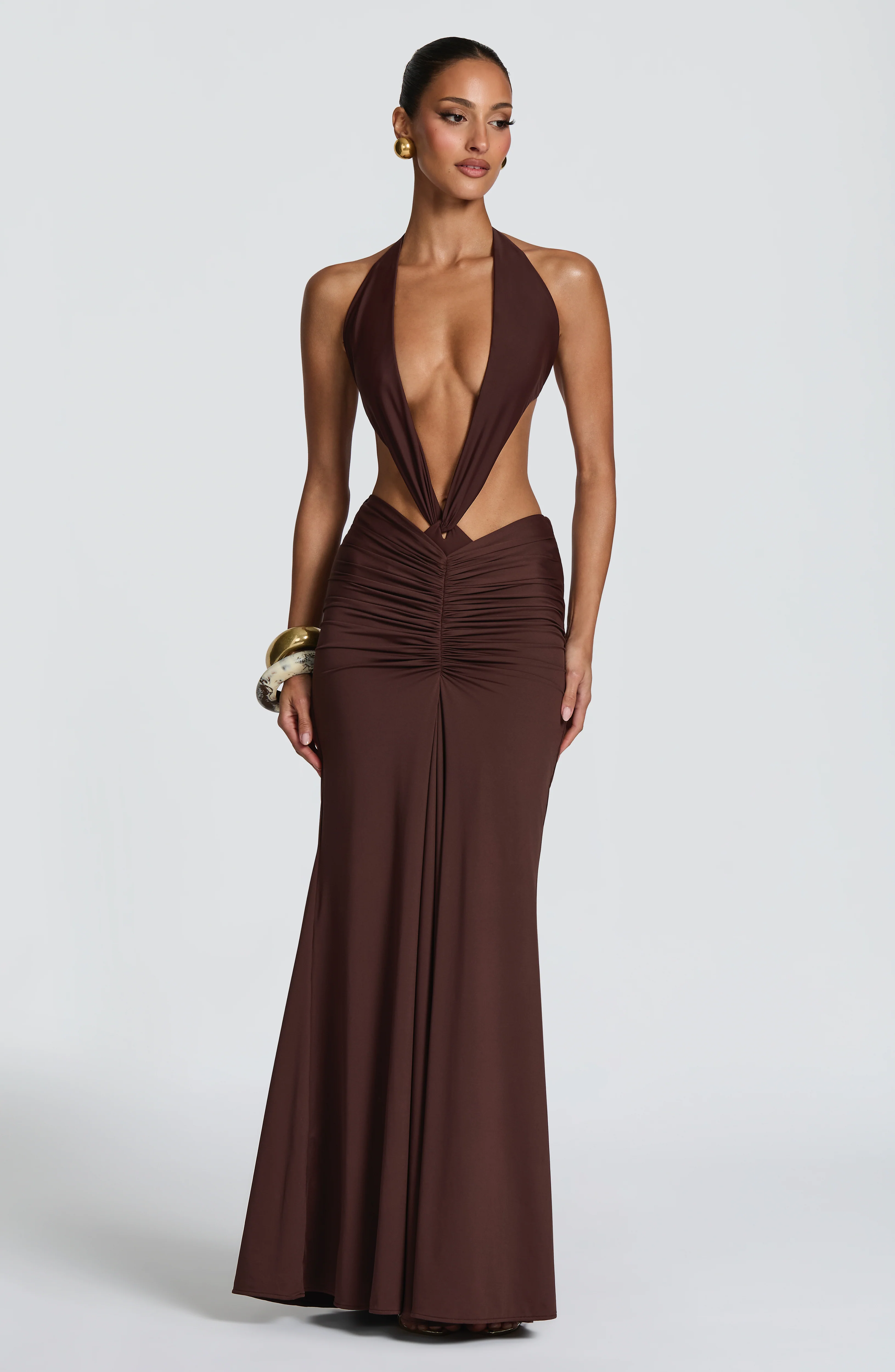 Sonny Maxi Skirt - Plum Brown