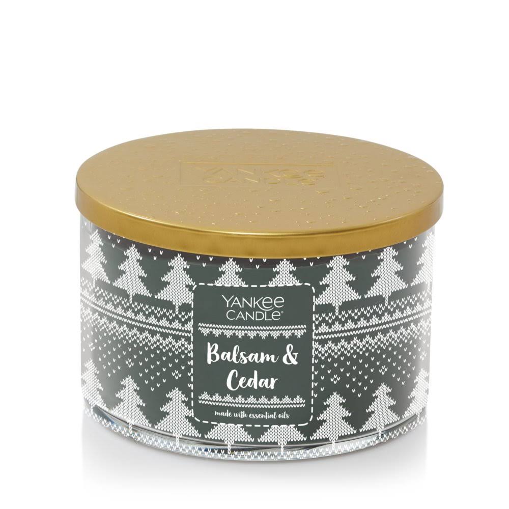 Yankee Candle Balsam Cedar 3 Wick Glass Candle 18 Ounce - Green