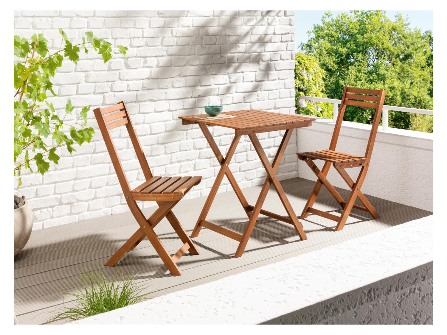 LIVARNO home Salon de balcon Sevilla, en bois dacacia