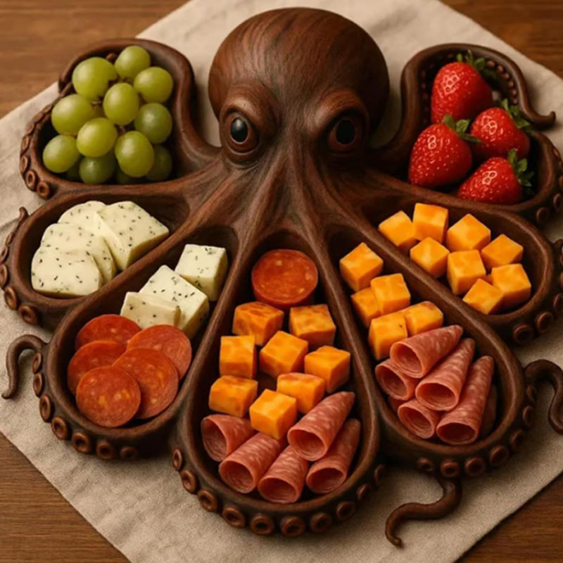 New Octopus-shaped Charcuterie Platter Tray