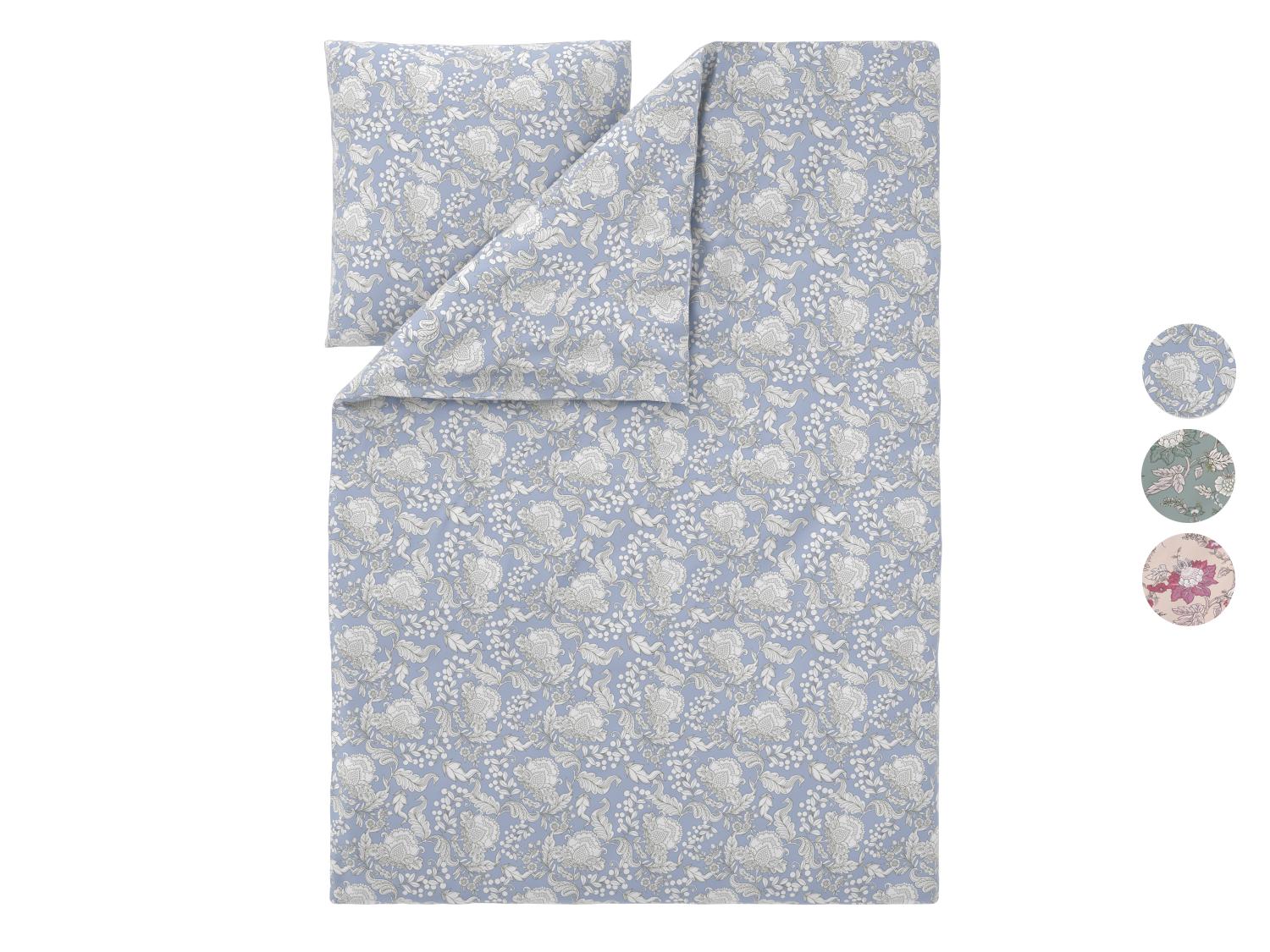 LIVARNO Parure de lit ou parure de lit double face en satin, 140 x 200 cm