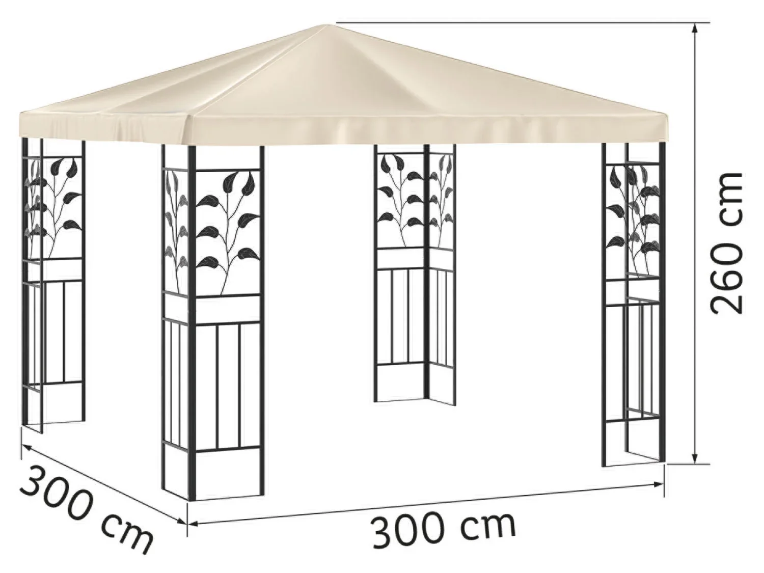 LIVARNO home Pavillon, 3 x 3 m