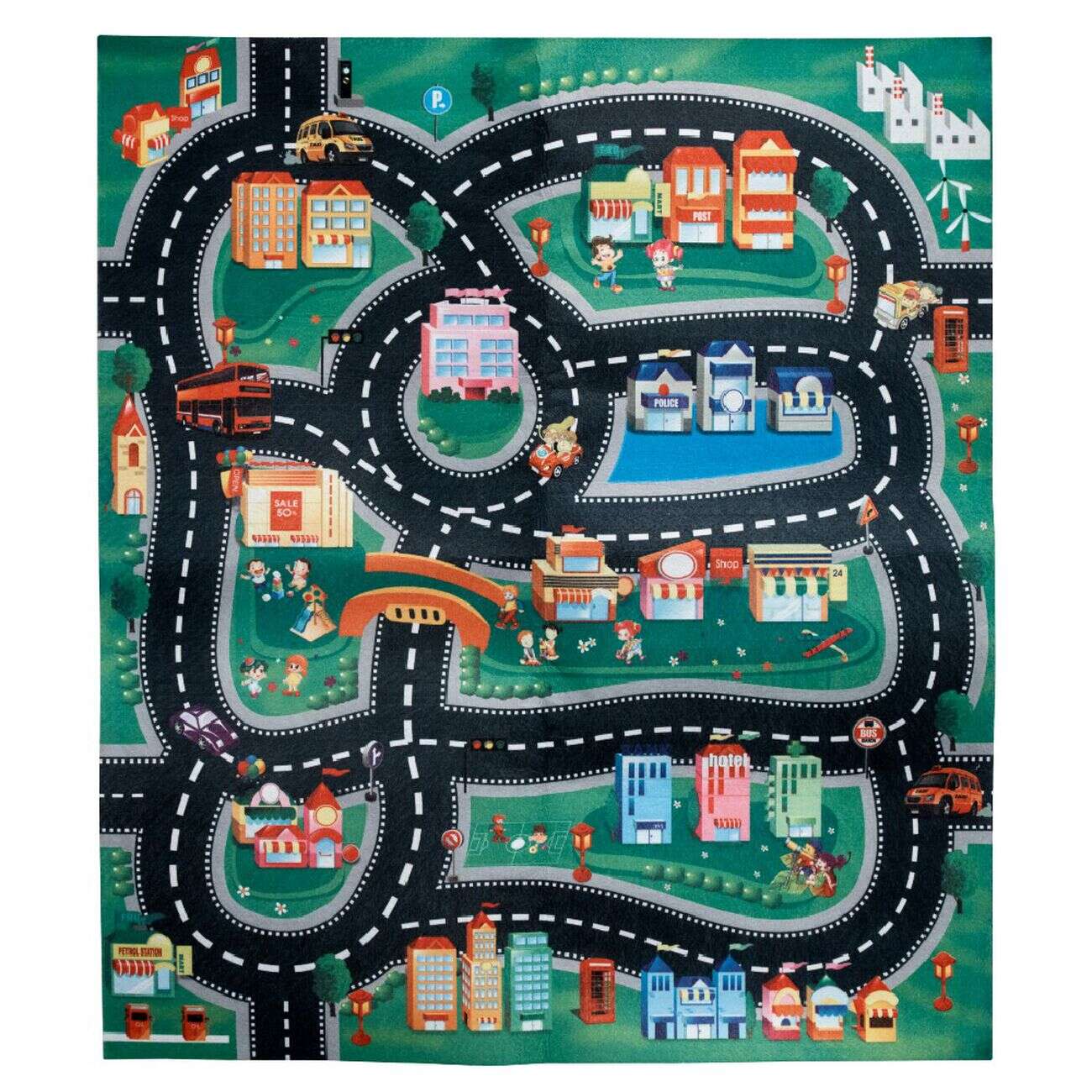 Tapis de jeu avec 2 vehicules