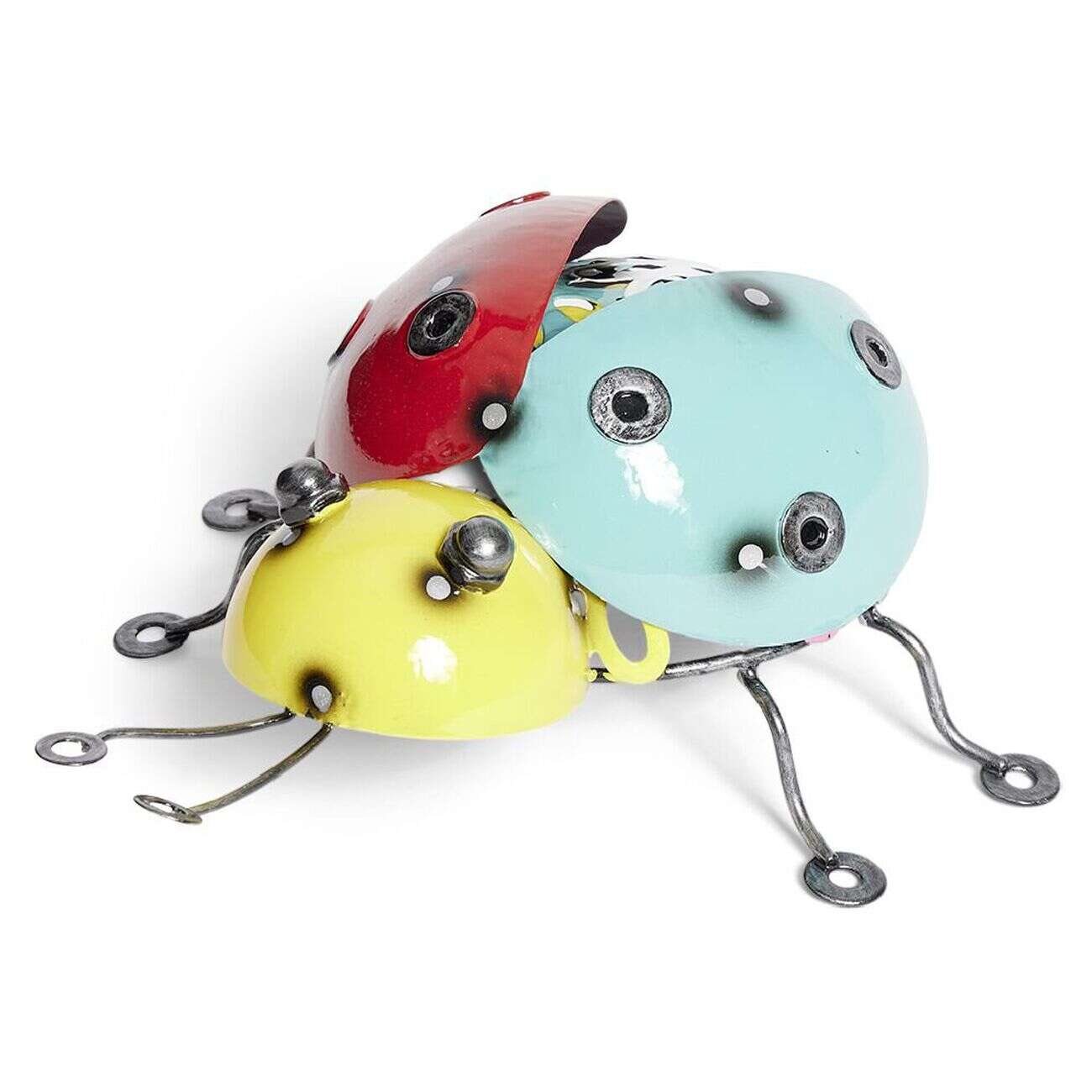 Coccinelle décoration de jardin en métal H20cm