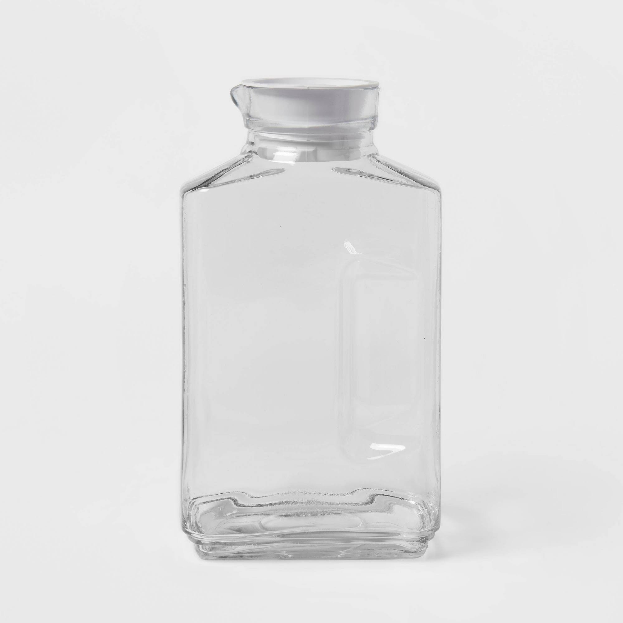 64oz Glass Straight Side Pitcher with Lid - Threshold