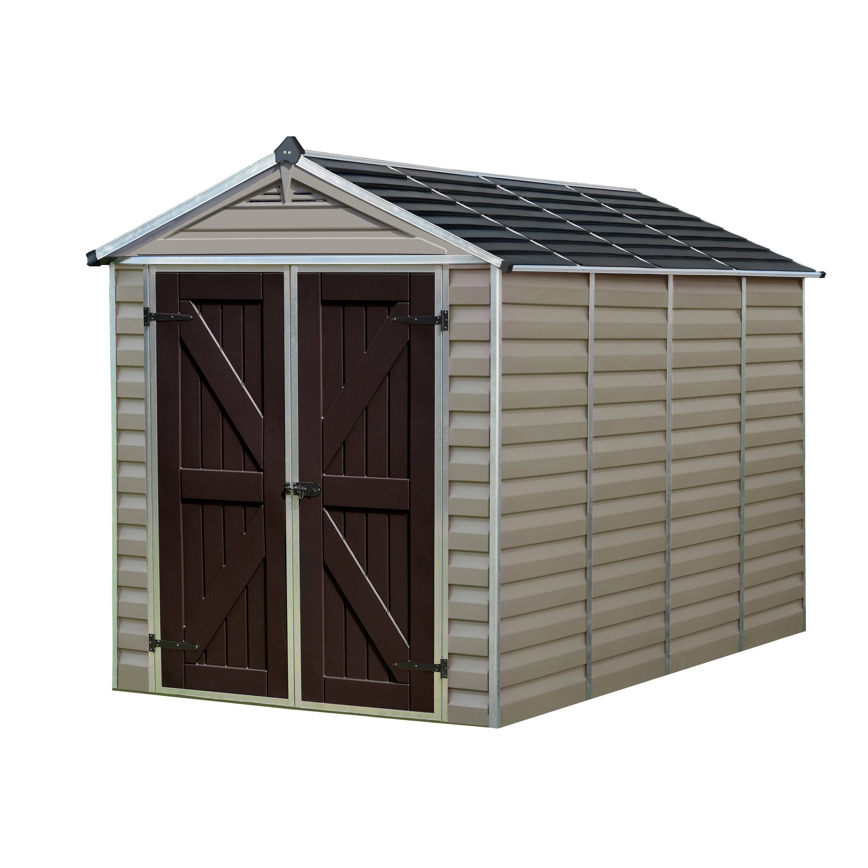 Palram Skylight Storage Shed, Tan