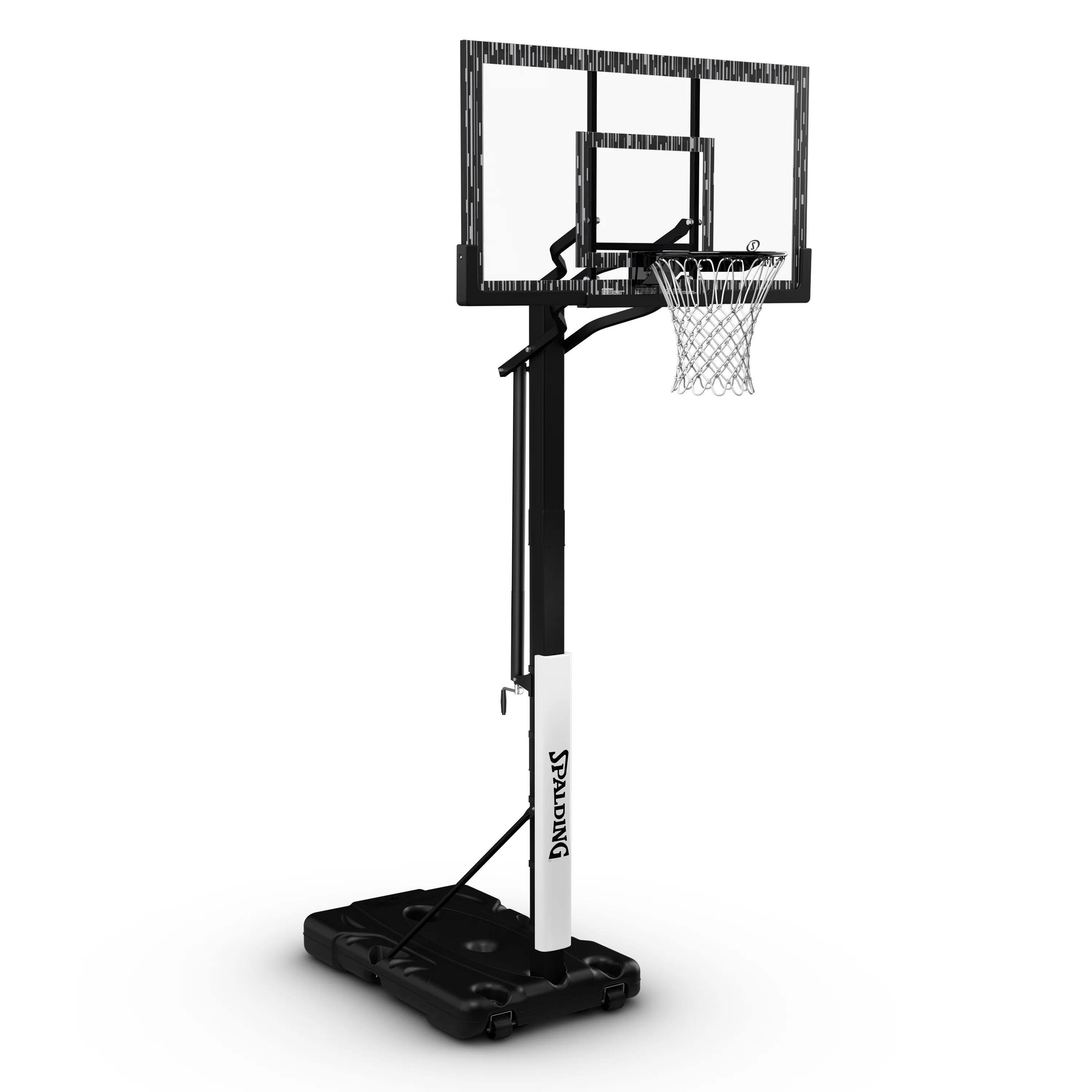 60-Inch Portable Basketball Hoop with Acrylic Backboard, Screw Jack Lift Arena Slam Rim-Outdoor Play(Single) - Image 2
