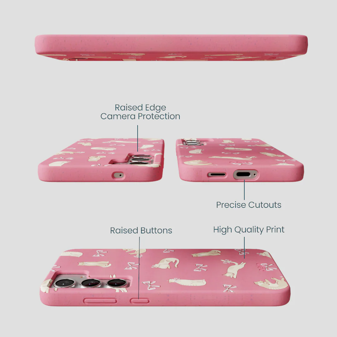 Bubblegum Pink Purrfection Samsung Galaxy S25+(Plus) Case