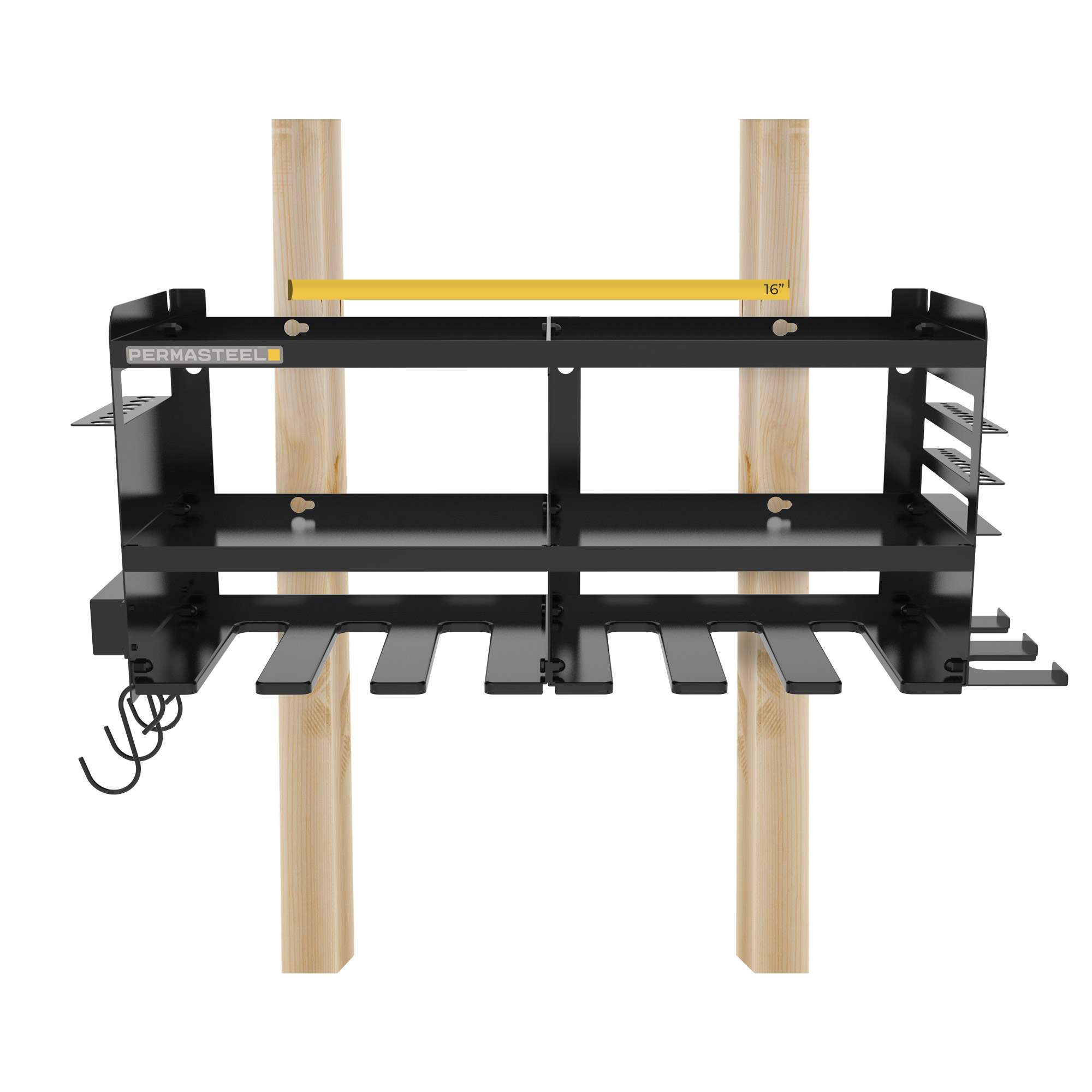 Permasteel 24.6″ 6-Bay Heavy Duty Wall Mounted Power Tool Organizer