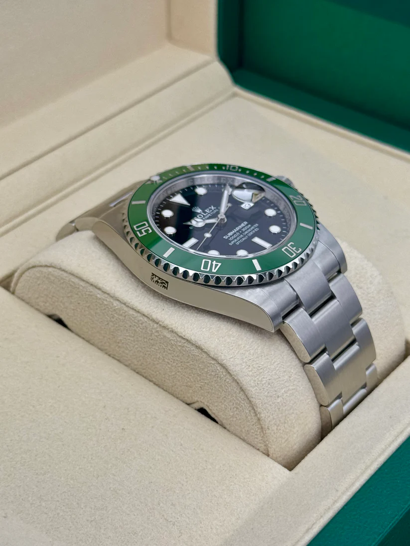 [Super Clone]Rolex Submariner 41mm Stainless Steel Black Dial Green Bezel 