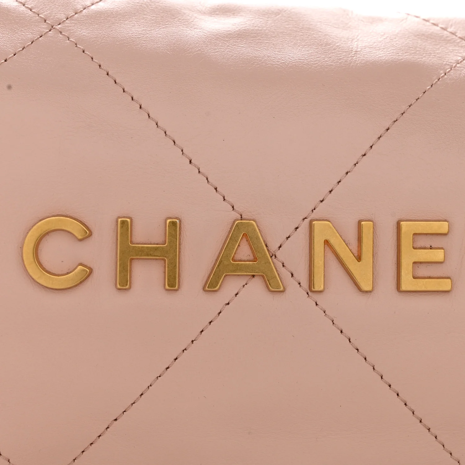 Shiny Calfskin Quilted Small Chanel 22 Light Pink