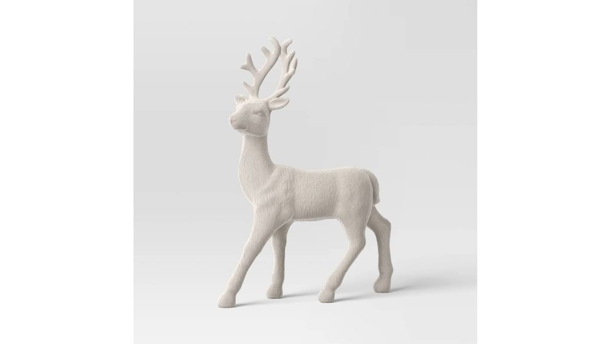Wondershop Flocked Standing Deer 12.5
