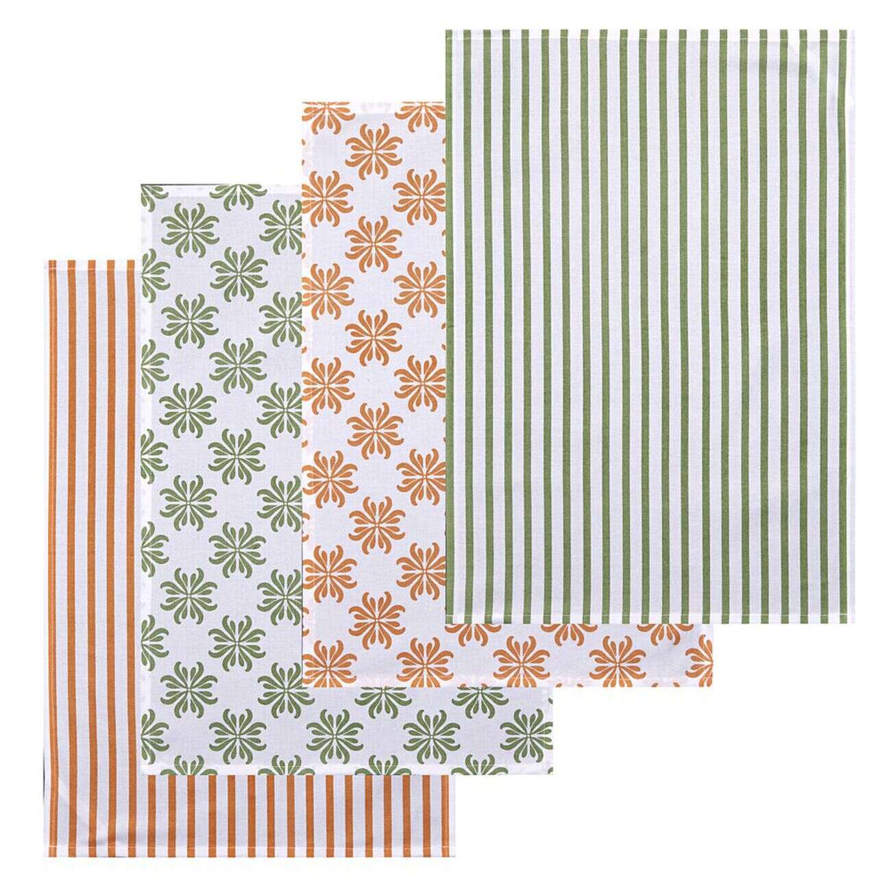 Torchon x4 polycoton imprimé 45x65cm