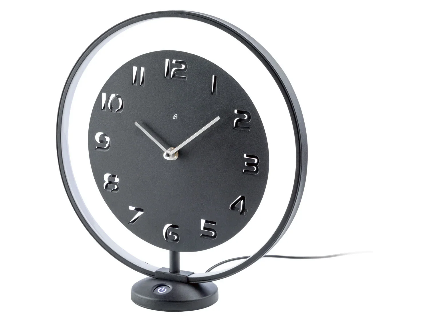 AURIOL Horloge de table, avec anneau lumineux LED