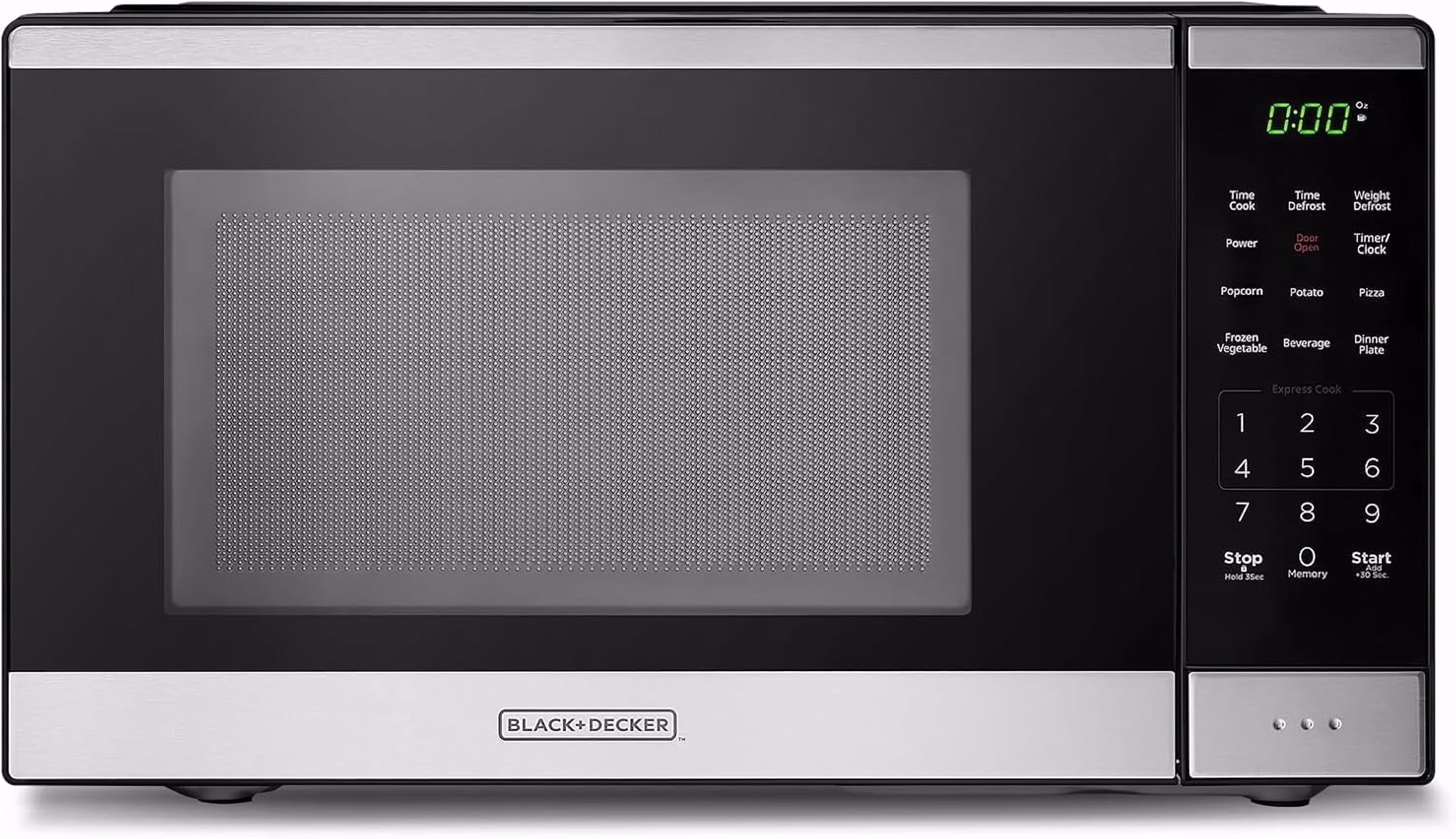 0 9 Cu Ft Microwave Oven Countertop, 6 Auto Menus, 10 Power Levels, Digital Panel, 900W(Black)