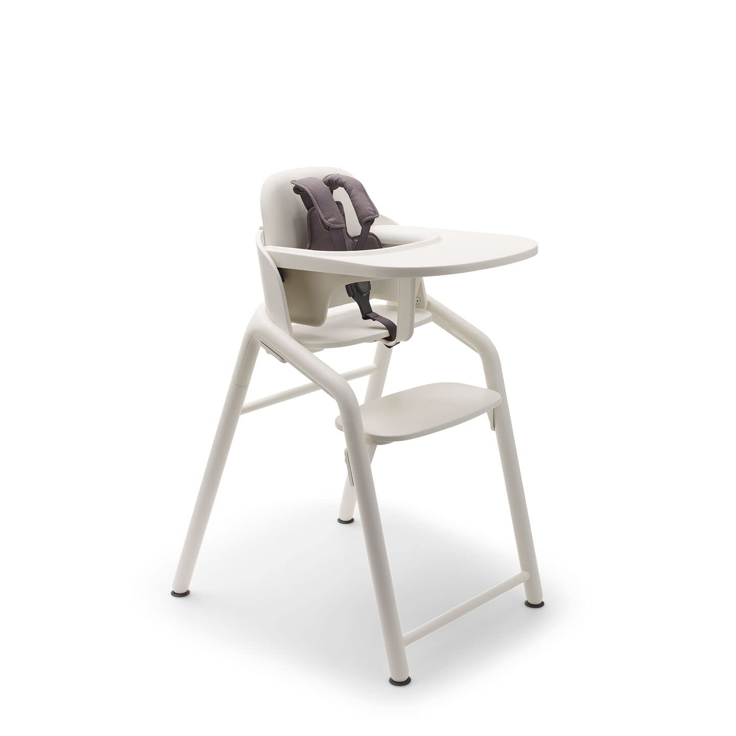 Chaise haute bébé Bugaboo Girafe en bois, réglable en 1 seconde, facile à nettoyer, sûre et ergonomique, utilisable dès la naissance avec le kit nouveau-né (vendu séparément), coloris bois chaud/gris