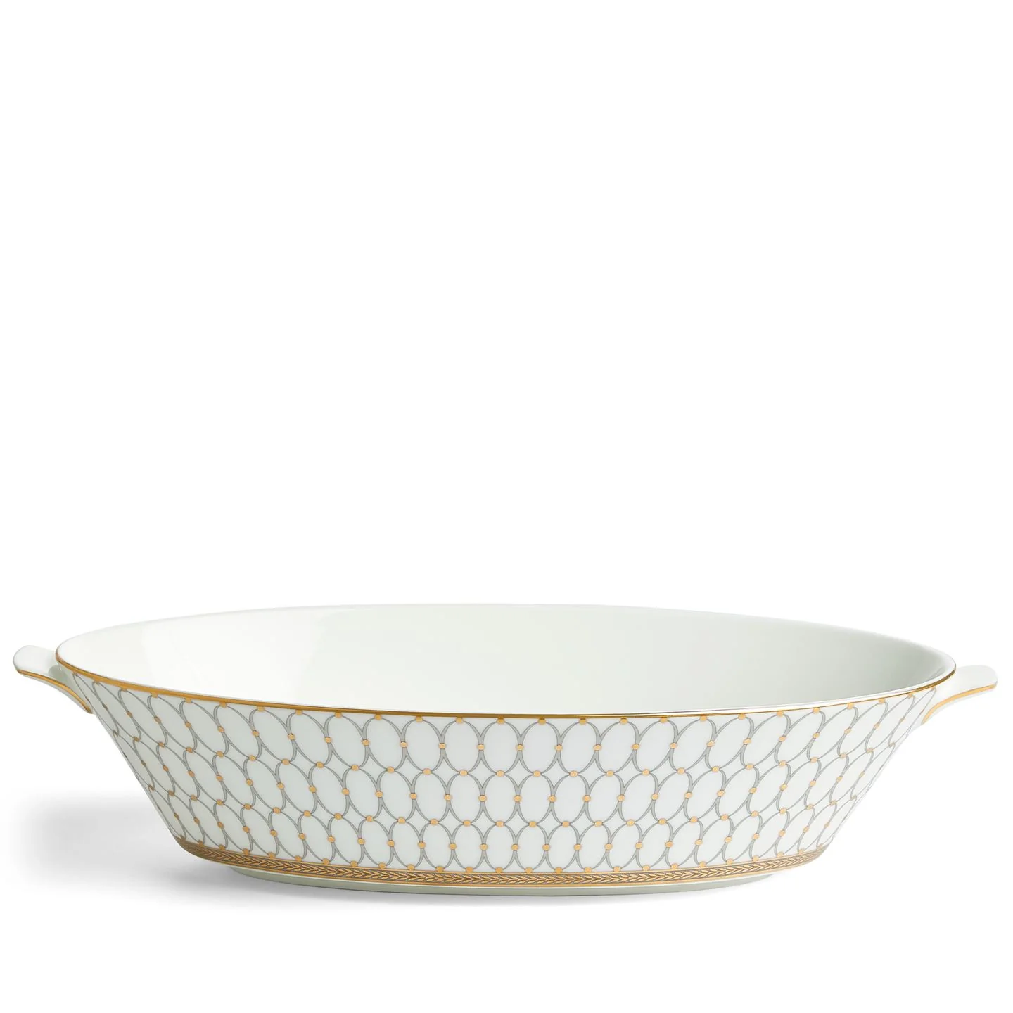 Renaissance Grey Oval Serving Bowl