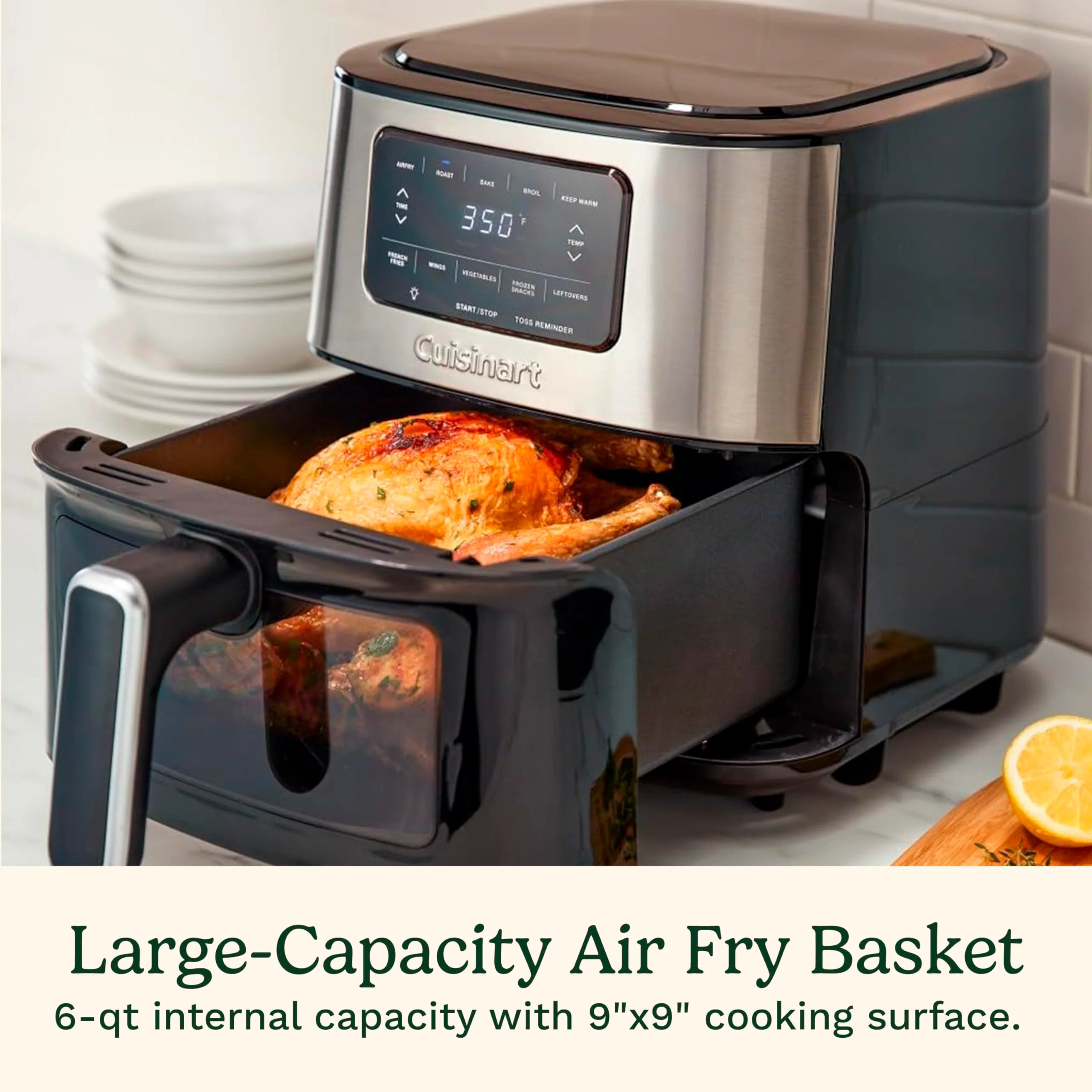 Cuisinart Air Fryer Oven. 6-Qt Basket Stainless Steel Air Fryer