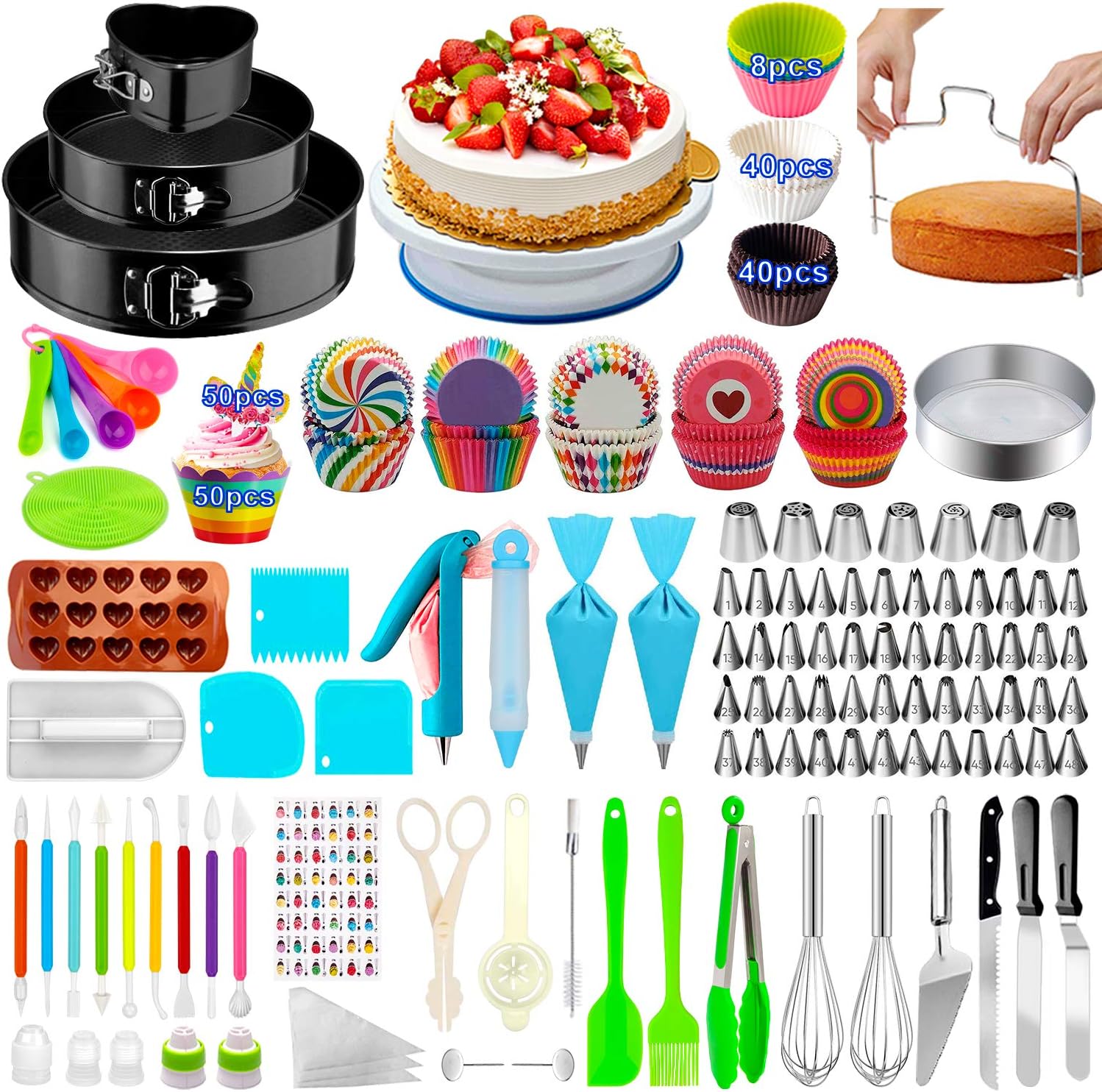 Cake Decorating Supplies, 493 PCS Cake Decorating Kit Cake Pans