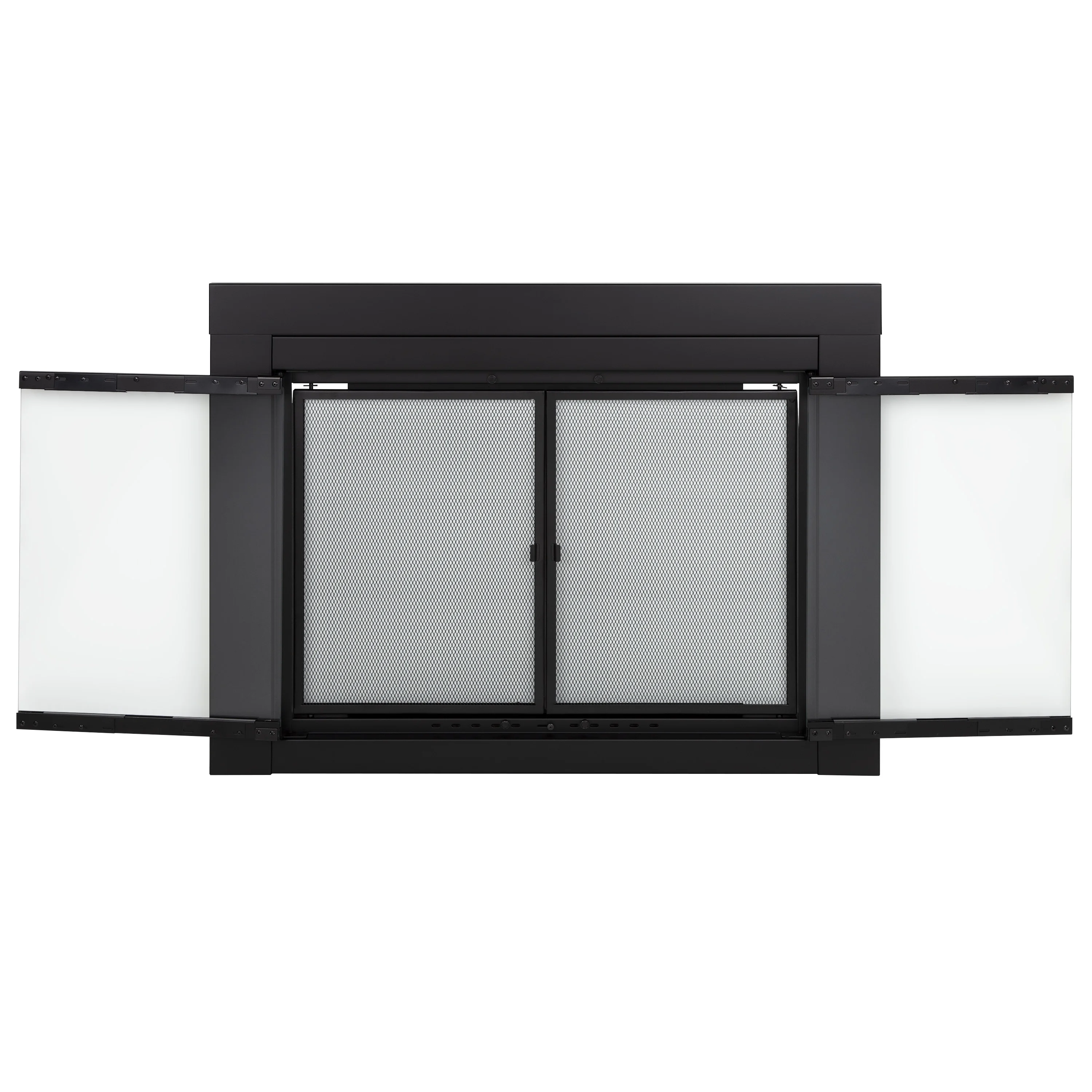 Warming AN-1012 Alpine Fireplace Glass Door for Masonry Fireplaces, Large, Black(L) - Image 4