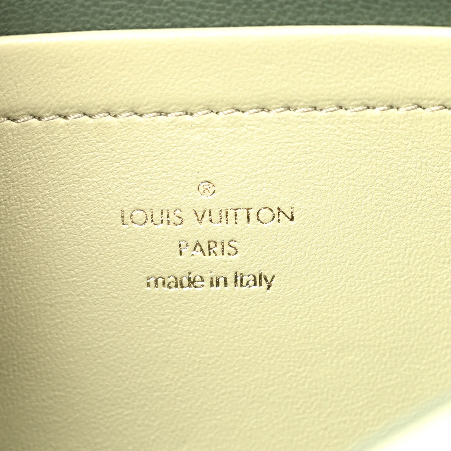 Lambskin Embossed Monogram Pochette Coussin Green