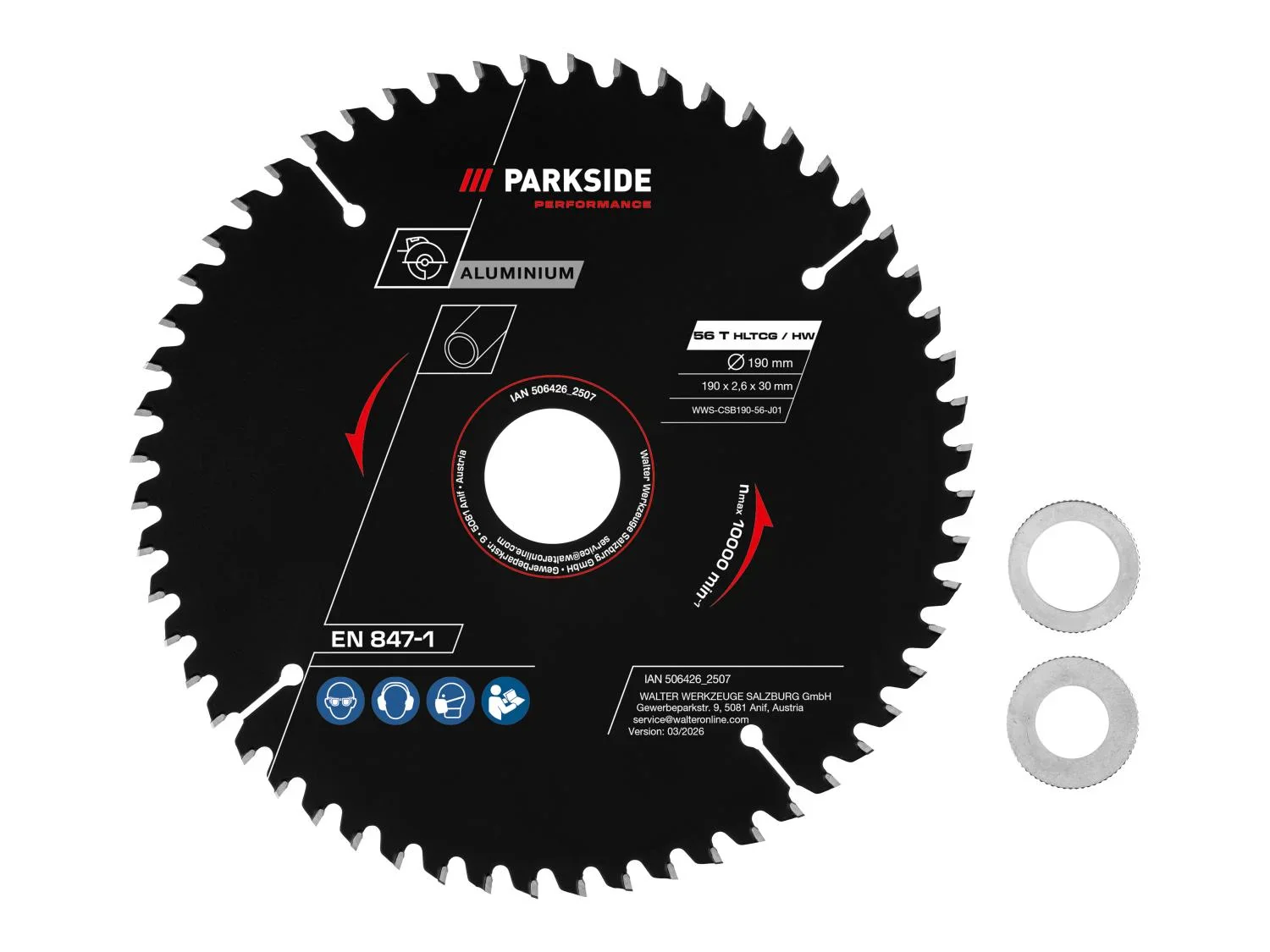 PARKSIDE PERFORMANCE Lame de scie circulaire,  190 mm, 40 dents ou 56 dents