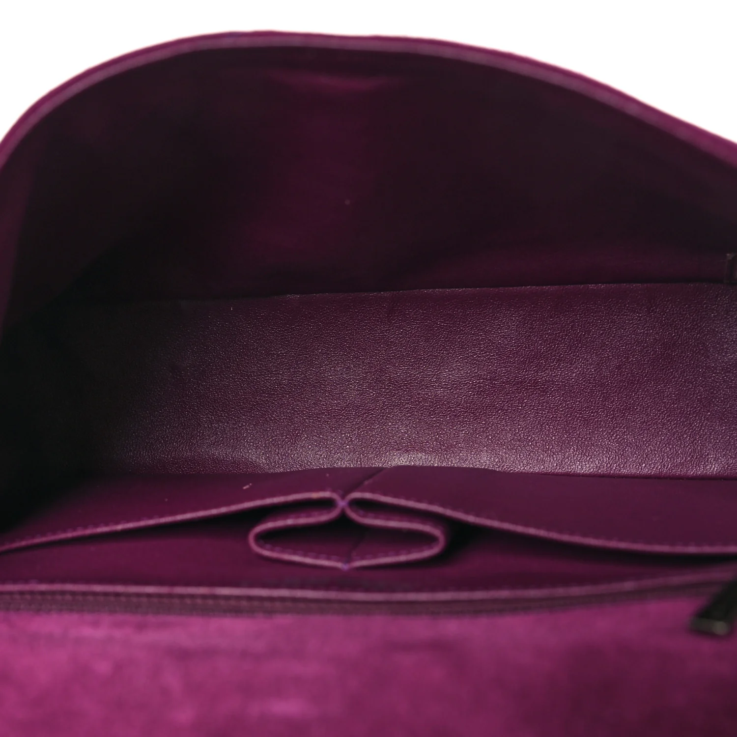 Suede Lambskin Scallop Quilted Medium Pagoda Flap Purple