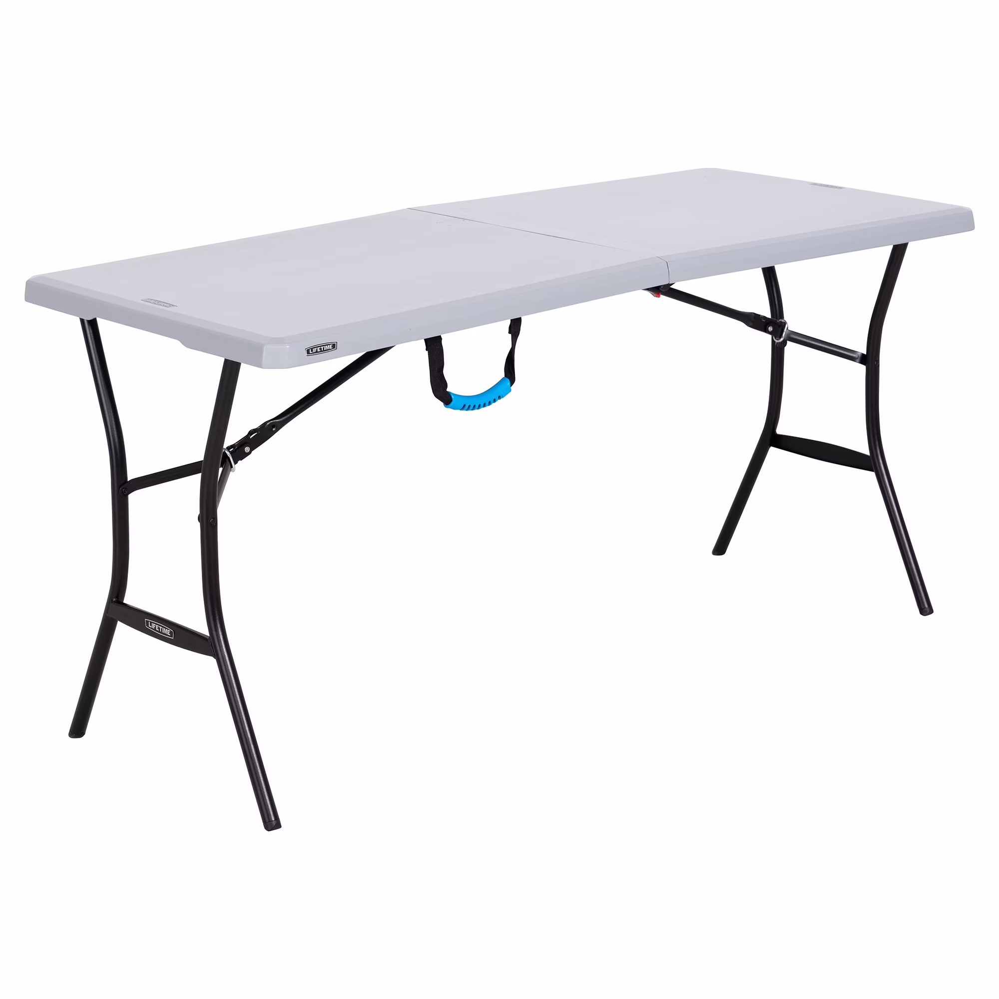 Lifetime 5 Foot Rectangle Fold - in - Half Table, Indoor/Outdoor Residential, Boulder Gray (80939)