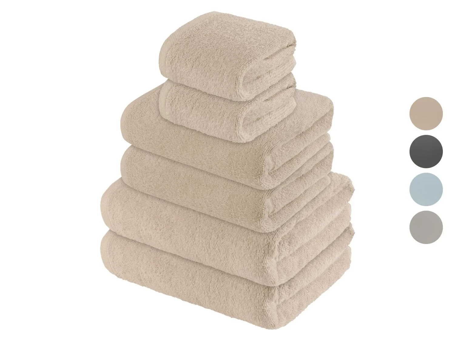 LIVARNO home Lot de 6 serviettes en ponge