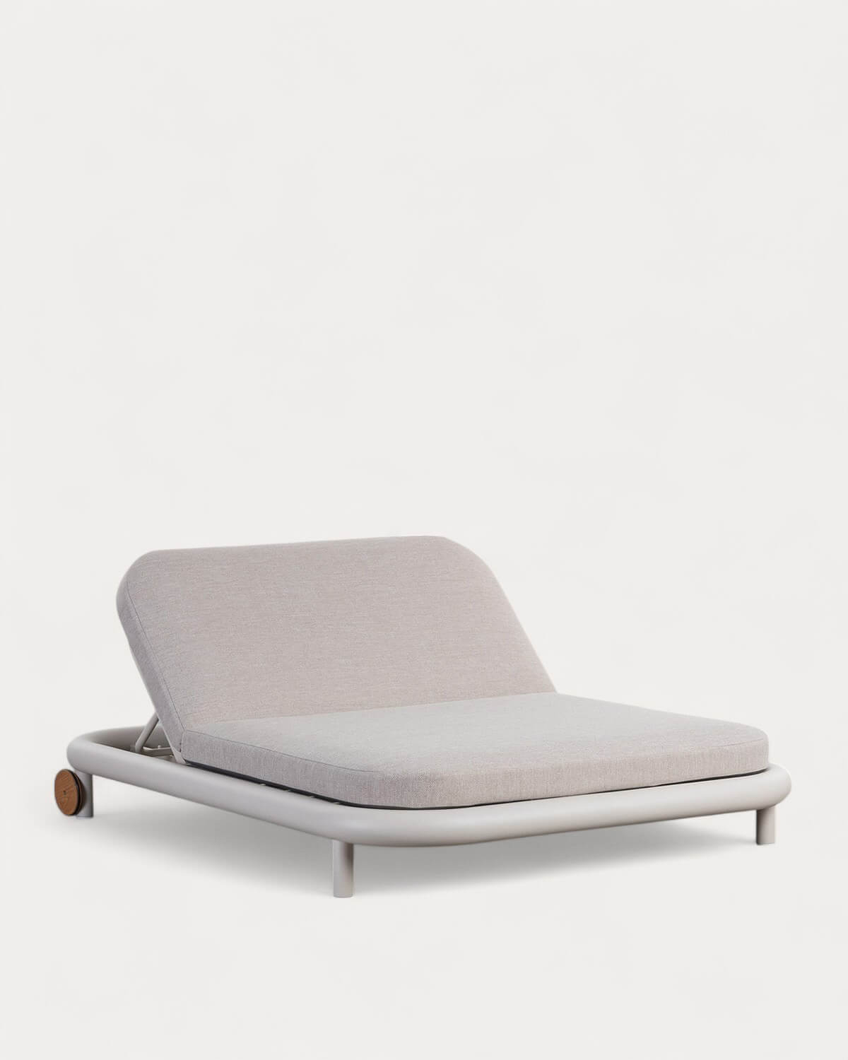 Cheryl - Tumbona Doble Reclinable de Aluminio con Cojín de Tela Cheryl