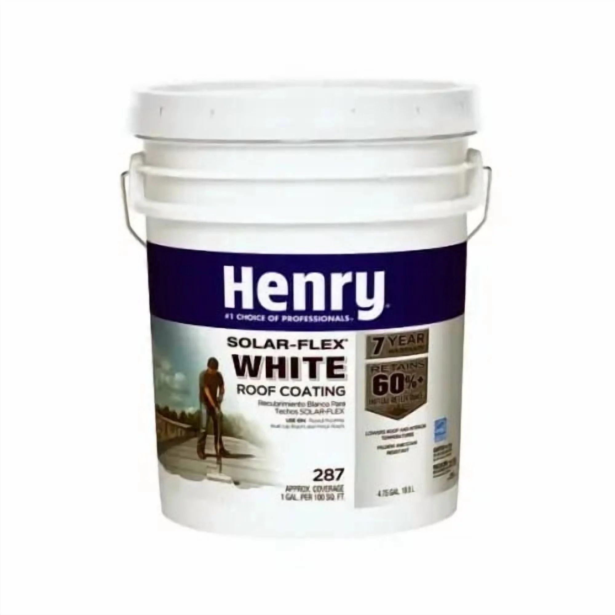 Solar-Flex HE287018, White Elastomeric Roof Coating Roof Coating, 4.75 Gal - Image 4