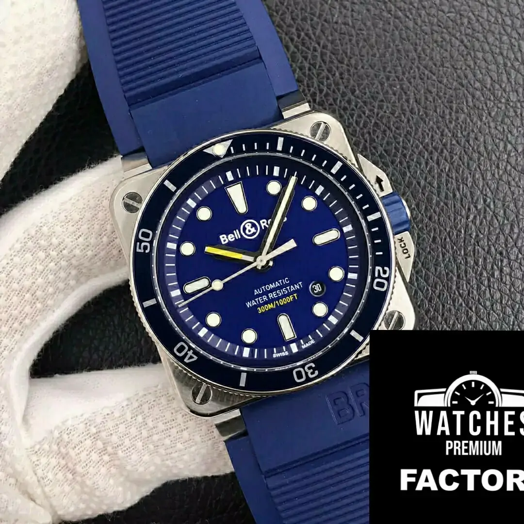Bell & Ross BR0392-D-BU-ST / SRB Blue Strap