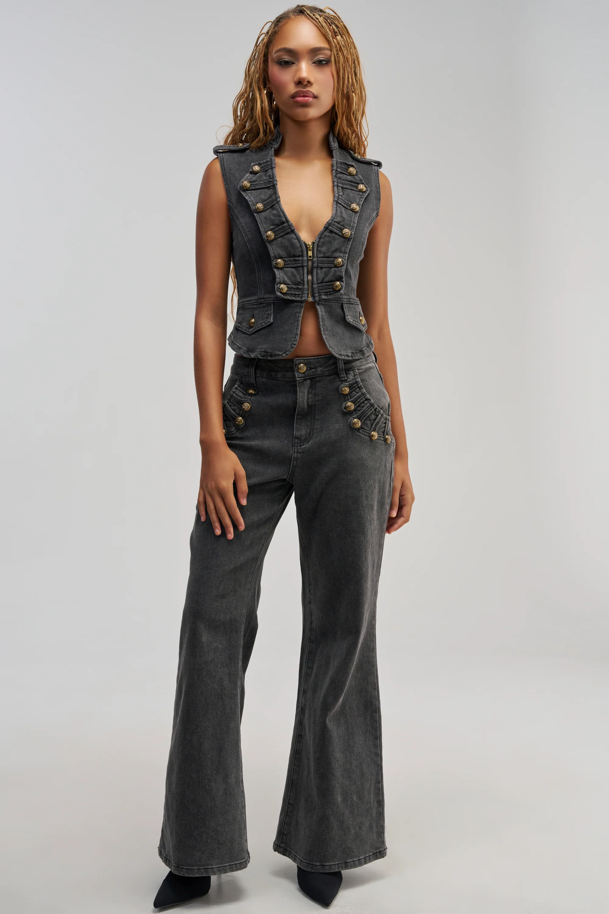 AHEAD OF THE CURVE MILITARY DENIM PANT - Akira Store