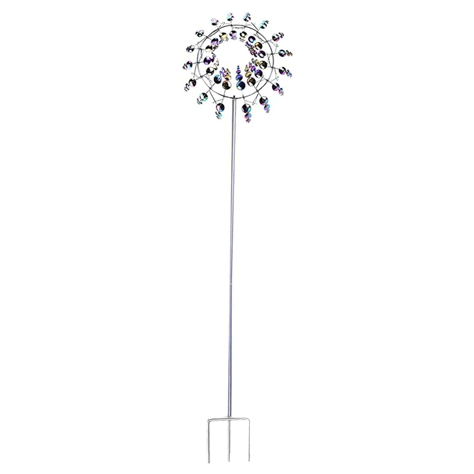 Limei Colorful Wind Spinner 39 Large Vertical Windmill Metal Sculpture Garden Decoration Lawn Ornaments Yard Art Decor Outdoor Pinwheel for Patio