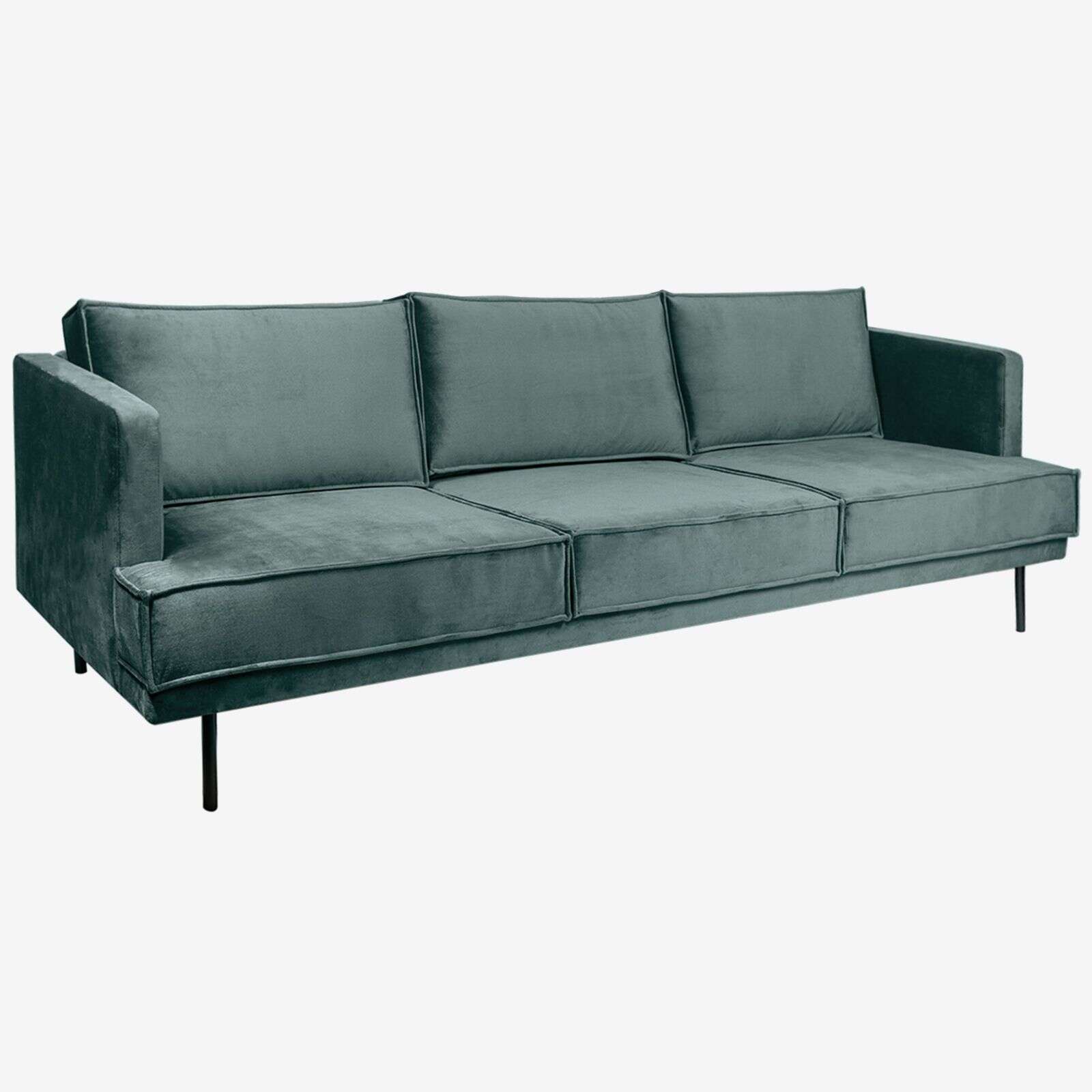 The Duchess velvet 3.5-zits bank Juke grijs blauw