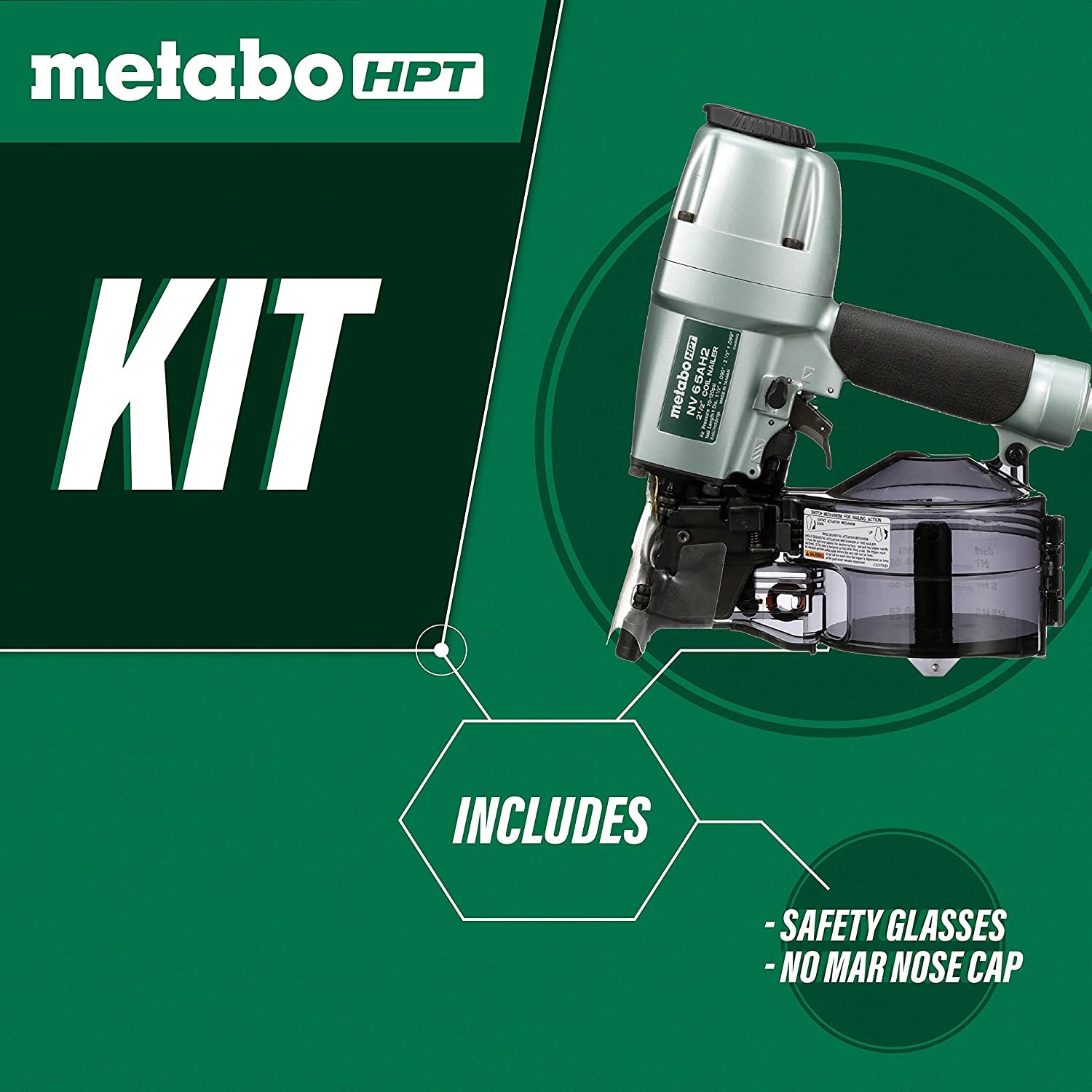 Coil Siding Nailer, 1-1/2 inch to 2-1/2 inch Siding Nails, Side load, Tilt Bottom Magazine NV65AH2 - Image 4