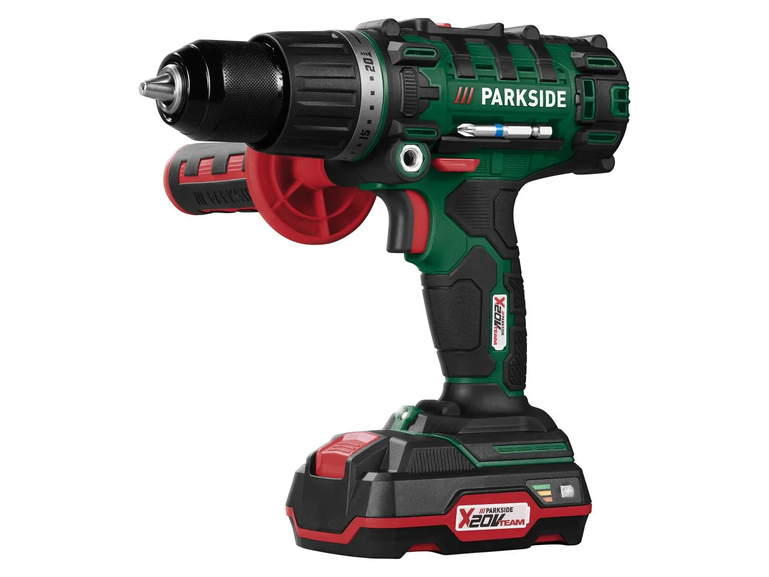 PARKSIDE Set perceuse-visseuse  percussion sans fil PSBSA 20-Li + batterie + chargeur, 20 V