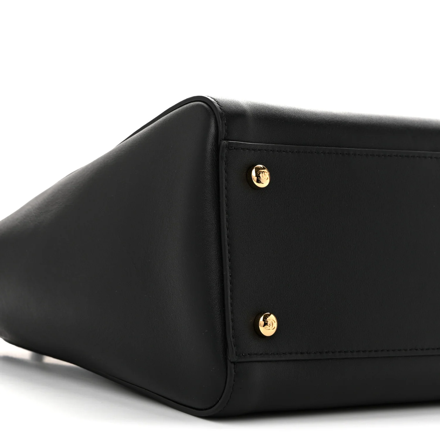Calfskin Archetype Small Shopping Tote Black