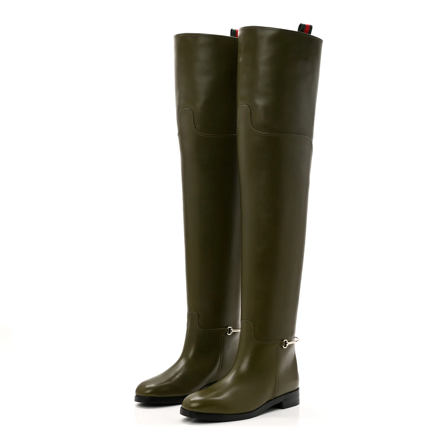 Marot Lux Slim Horsebit Over The Knee 38 Luscious Green